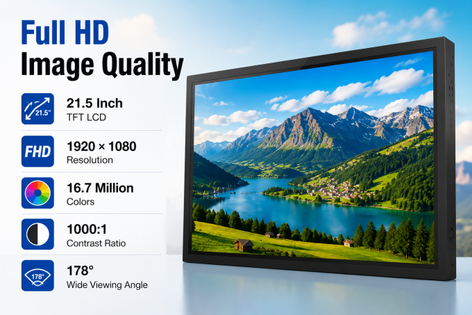 21.5 Inch 2500 Nits High Brightness LCD Monitor Sunlight Readable ...