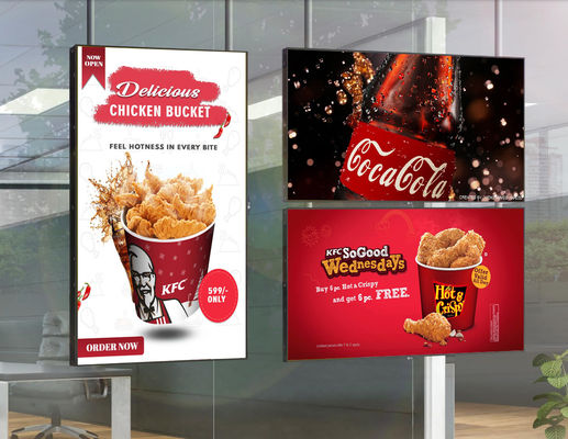 Buy LCD Screen For Shop Window , LCD Window Display Smart Signages With Adjustable Brightness online manufacture