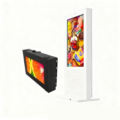 Buy 32-86 Inch IP65 Waterproof Outdoor Digital Signage with 10-Point Touch Interactive Totem Kiosk online manufacture