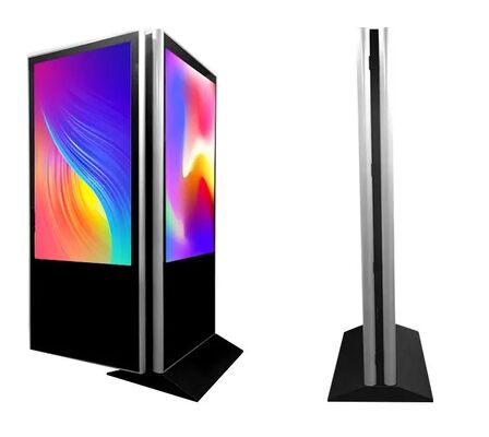 Buy 55/65 Inch 3000 Nits Brightness IP65 Waterproof Outdoor Digital Signage Advertising LCD Totem Kiosk online manufacture