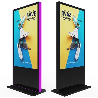 Buy Outdoor Digital Signage LCD Advertising Kiosk with 2000-3000 Nits Brightness IP65 Waterproof and 32-98 Inch Size Range online manufacture