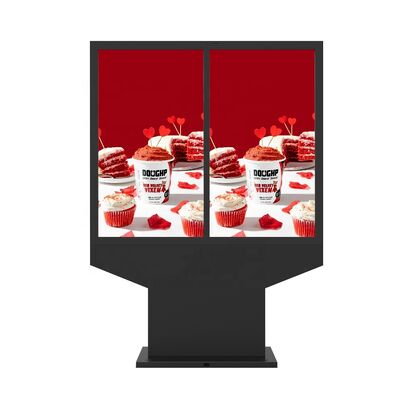 Buy 55-inch Dual-screen Vertical Outdoor Digital Signage with 4000nits Brightness and Waterproof LCD Advertising Display online manufacture