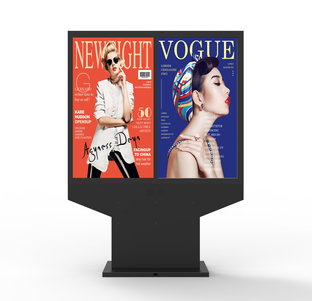 Window Standee 55 Inch Digital Standee Outdoor Signage Kiosk Dual Screen Windows Linux ...